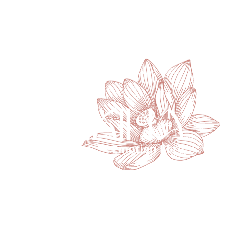 Logo de SAKINA - Une fleur de lotus élégante entourant le nom SAKINA en lettres stylisées.